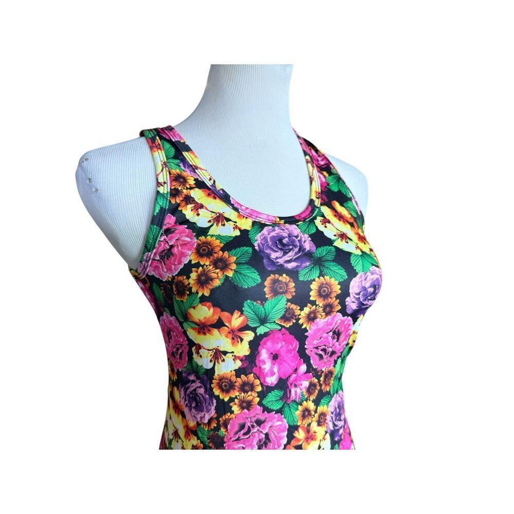 Womens Lularoe Vibrant Floral Print Dani Sleeveless Tank Maxi Dress - Sz XS - Picture 2 of 2